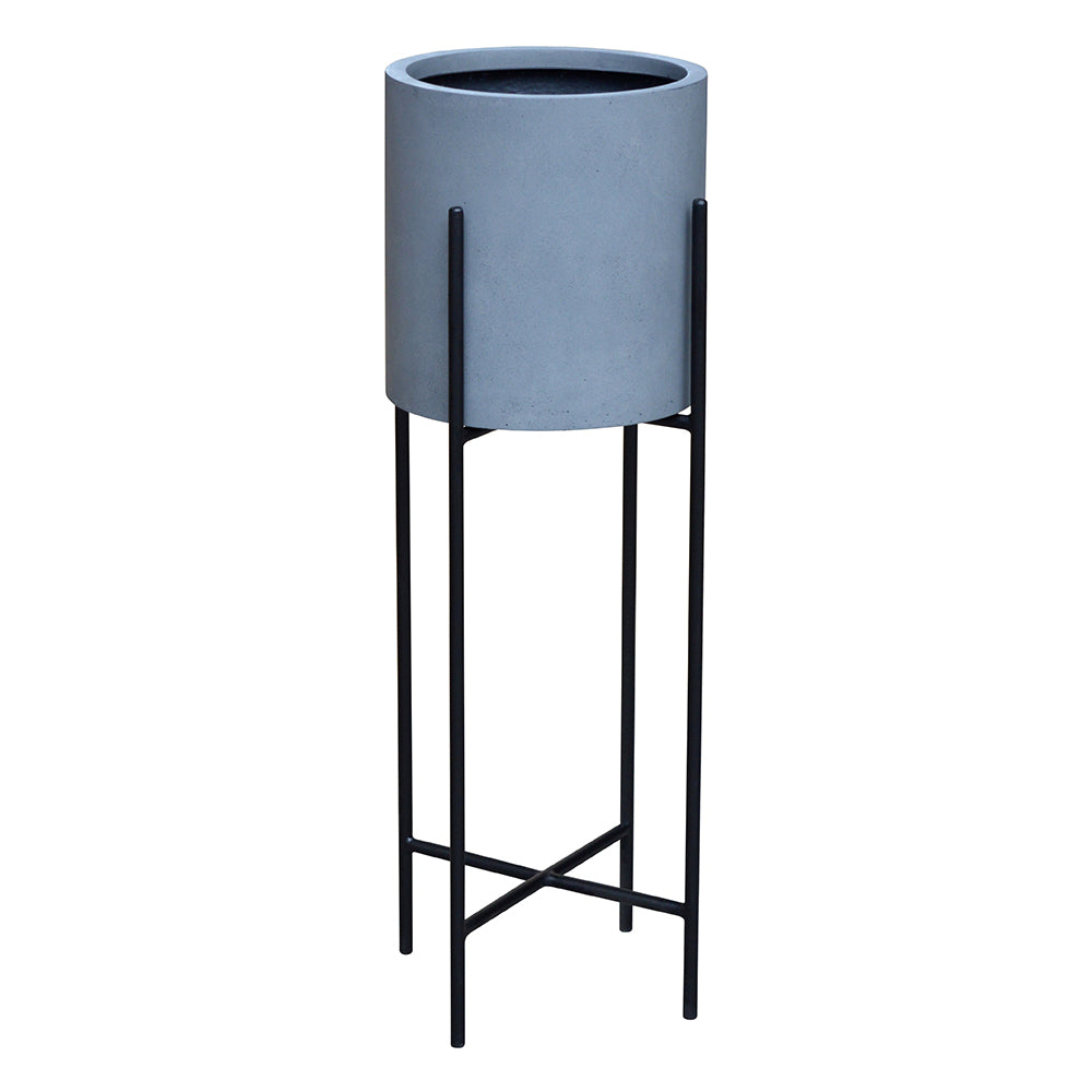 ITACAJA BLUE GRAY PLANTER H65cm - حوض إيتاكاجا أزرق رمادي 